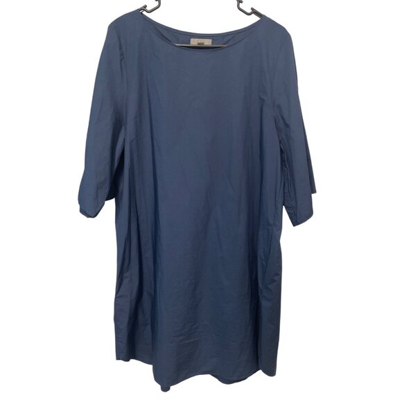Cos Womens Lagenlook Cotton Dress/Top Size L Navy Blue Minimal Oversized - Picture 5 of 9